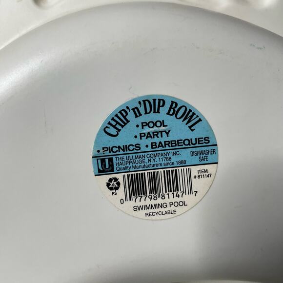 Vintage Poolside Chips and Dip Party Serving Bowl Ullman Company - Picture 4 of 4